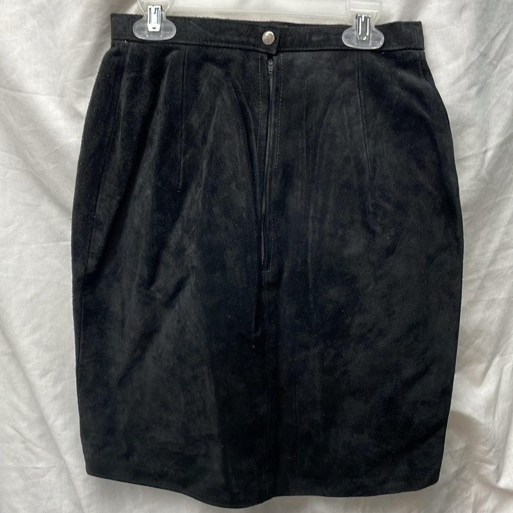 Paul Harris vintage suede/leather zip back  skirt sz ladies 7/8 - Picture 4 of 7